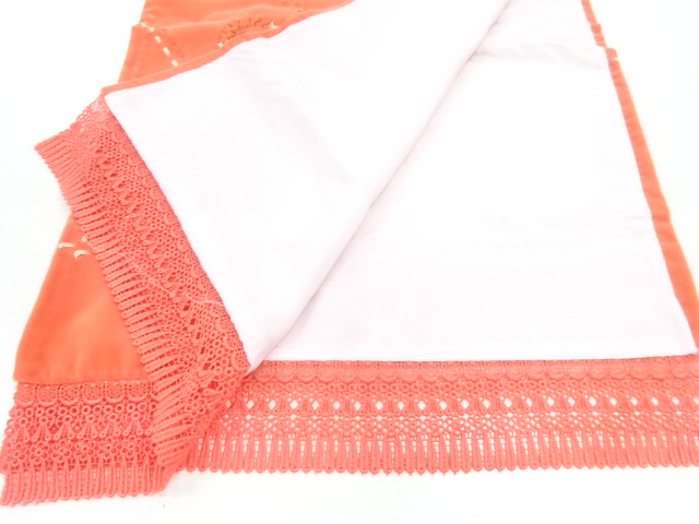  リボン織ビロードレース円模様ショール